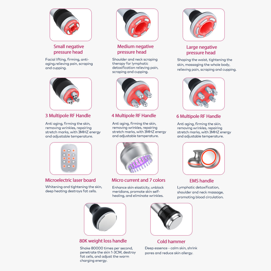 SQ154B Max 11-i-1 80K kavitationsapparat med laser, EMS, RF og LED