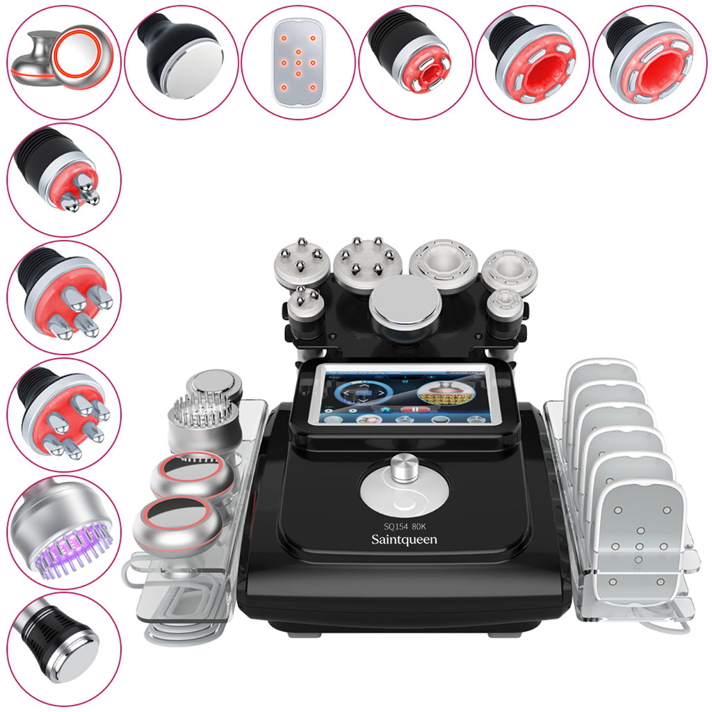SQ154C Max 11-i-1 80K kavitationsapparat med laserplader, RF og vakuum
