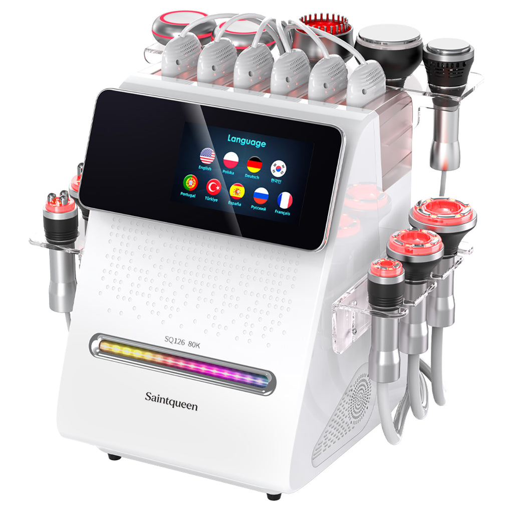 SQ126B Max 11-i-1 80K kavitationsapparat med laser, EMS, RF og vakuum