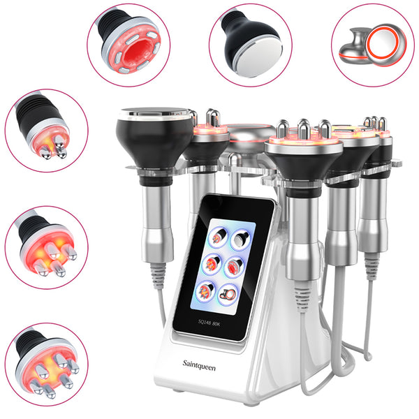 SQ148B Pro 6-i-1 80K kavitationsapparat med EMS, RF og vakuum
