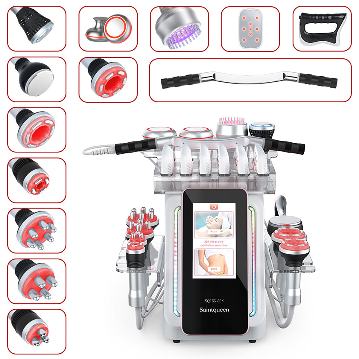 SQ166 Ultra 13-i-1 80K kavitationsapparat med laserplade og RF Hovedbillede