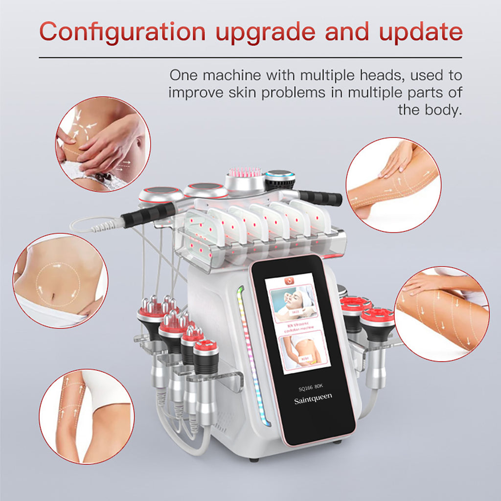 SQ166 Ultra 13-i-1 80K kavitationsapparat med laserplade og RF