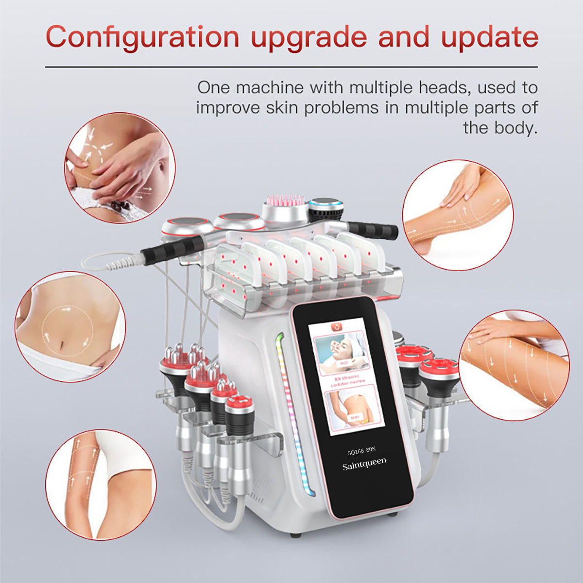 SQ166 Ultra 13-i-1 80K kavitationsapparat med laserplade og RF