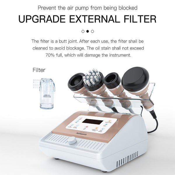 SQ68 kropsmassageapparat med sug, varme og 4 hoveder