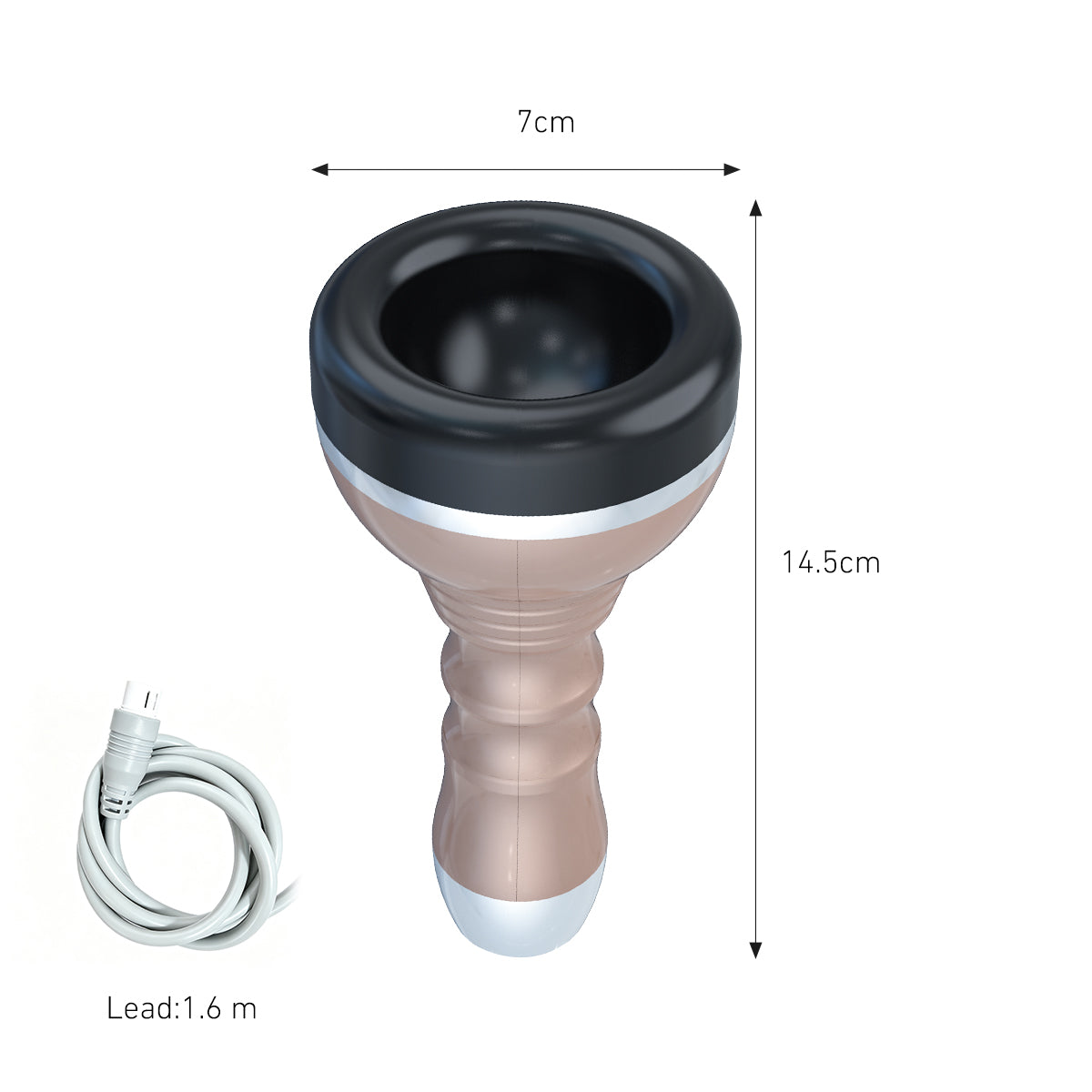 SQ68 kropsmassageapparat med sug, varme og 4 hoveder