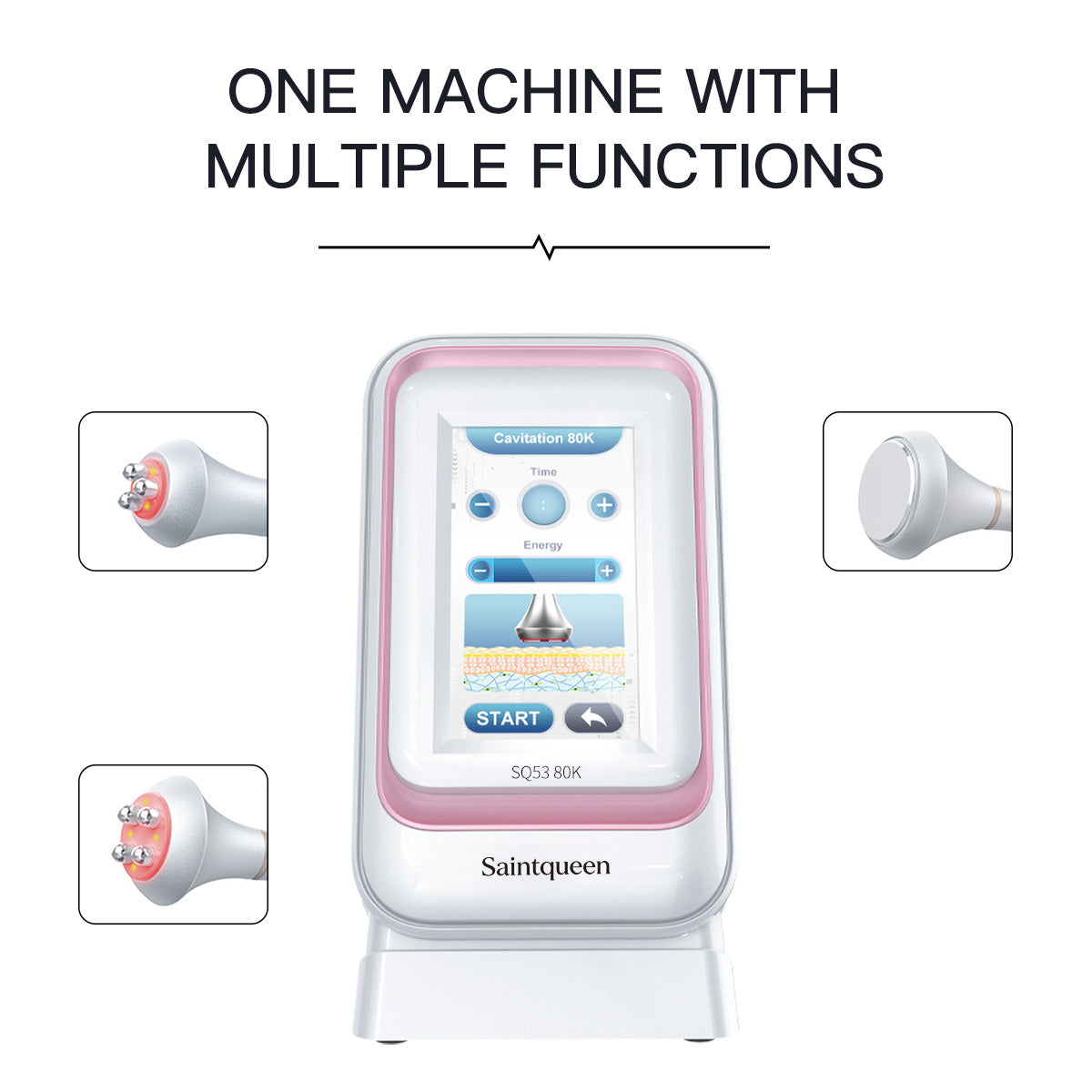 SQ53 Basic 3-i-1 80K kavitationsapparat med 3- og 4-polet RF