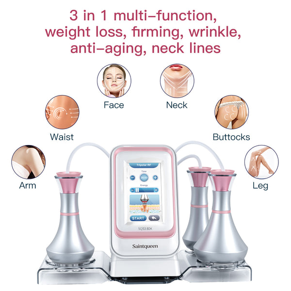 SQ53 Basic 3-i-1 80K kavitationsapparat med 3- og 4-polet RF