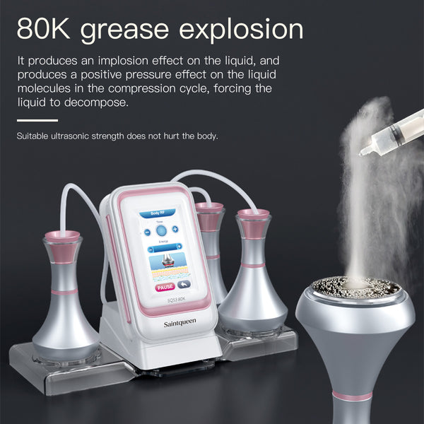SQ53 Basic 3-i-1 80K kavitationsapparat med 3- og 4-polet RF