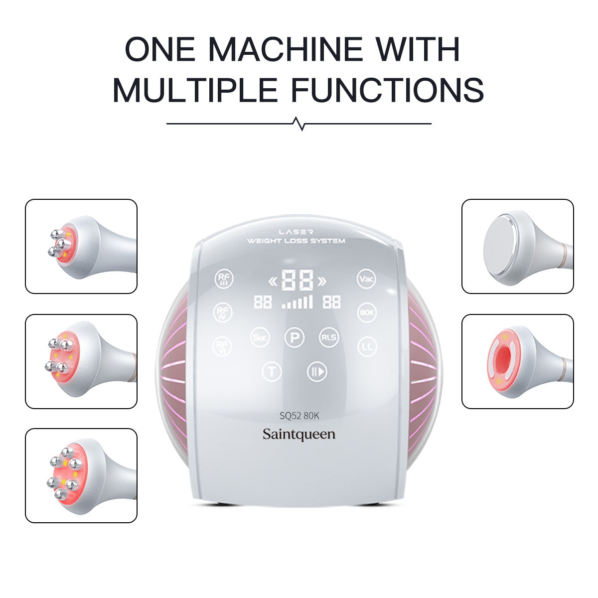 SQ52 Pro 5-i-1 80K kavitationsapparat med RF og vakuummassage
