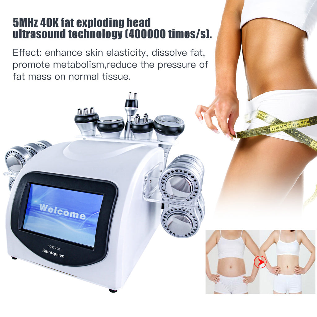 SQ47B Pro 6-i-1 40K kavitationsapparat med laser, EMS, RF og vakuum