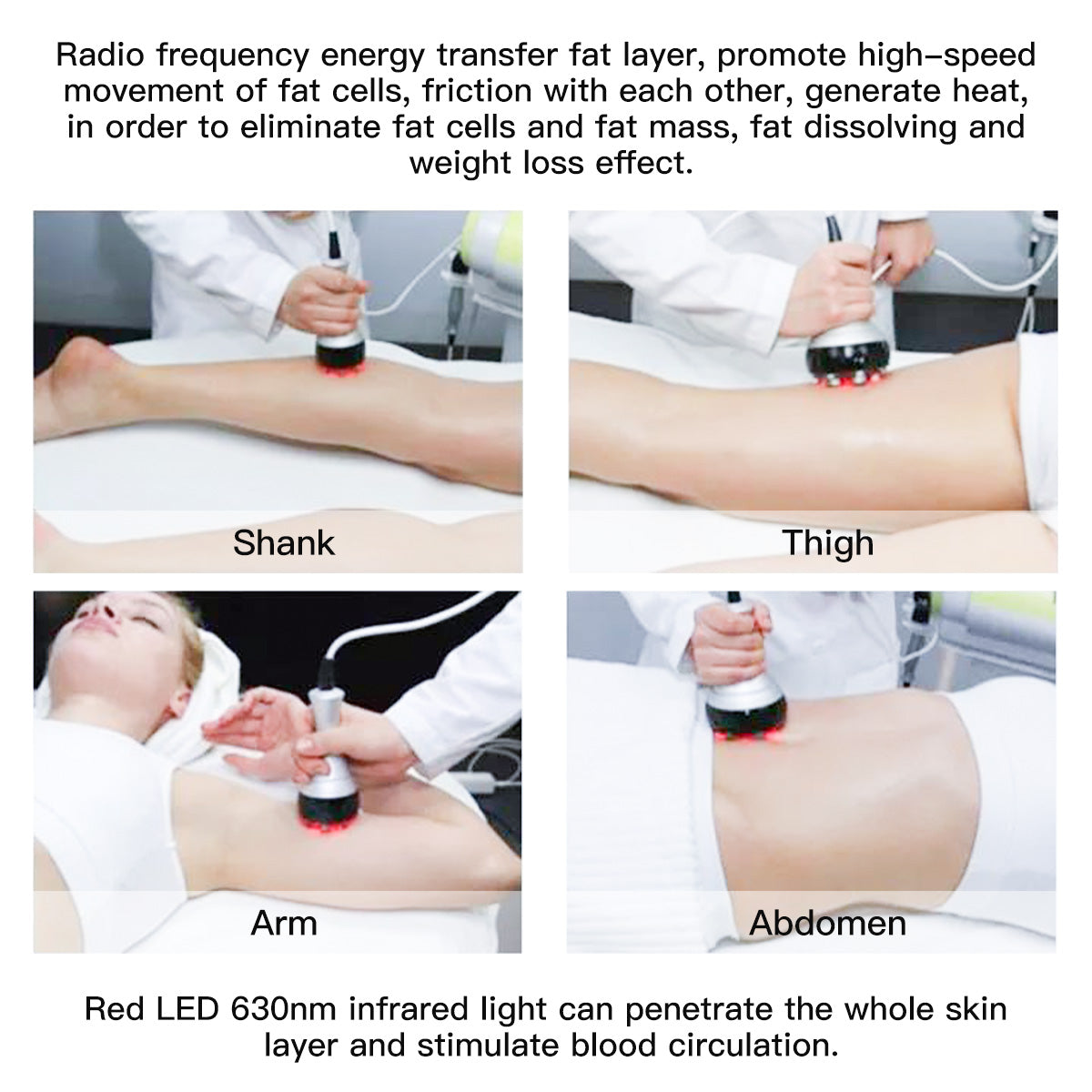 SQ47B Pro 6-i-1 40K kavitationsapparat med laser, EMS, RF og vakuum