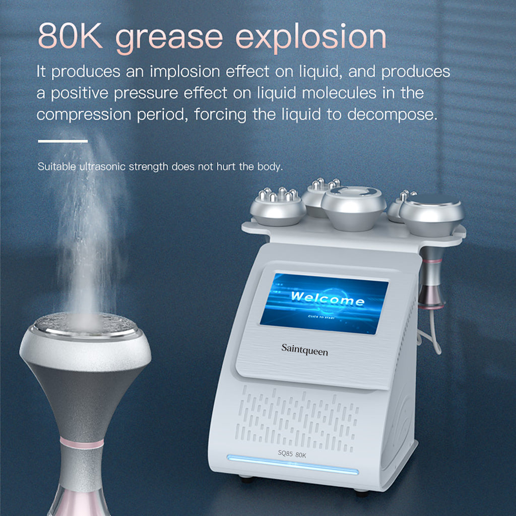 SQ85A Pro 5-i-1 80K kavitationsapparat med RF og vakuummassage