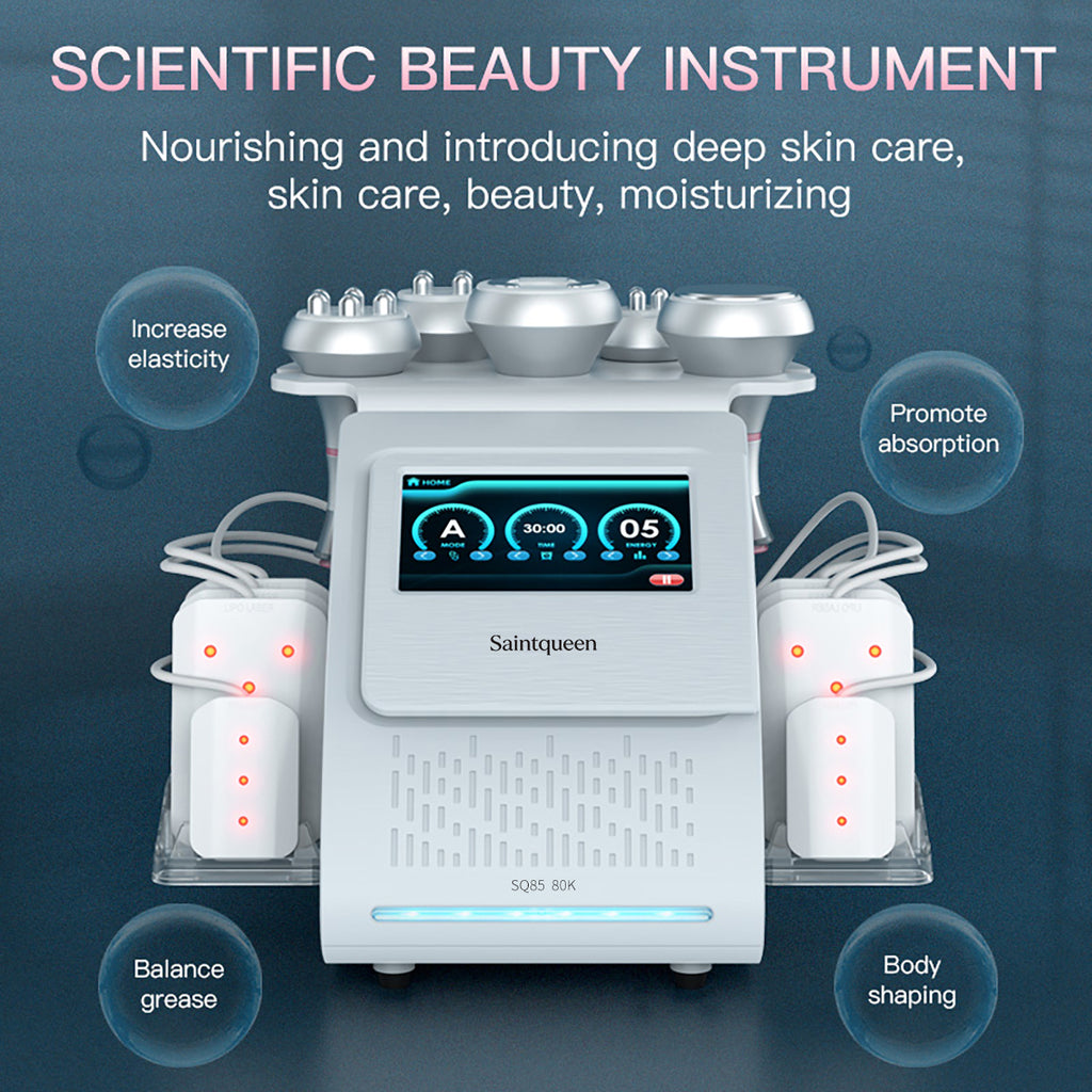 SQ85C Pro 6-i-1 80K kavitationsapparat med laser, RF og vakuum