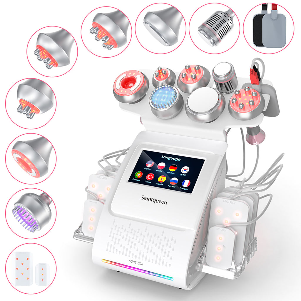 SQ85D Plus 9-i-1 80K kavitationsapparat med laser, EMS og mikrostrøm