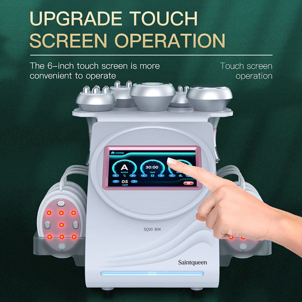 SQ90B Pro 6-i-1 80K kavitationsapparat med laser, EMS, RF og vakuum