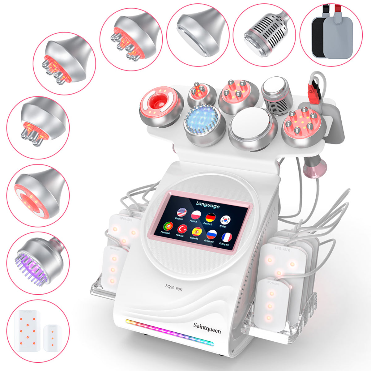SQ90D Plus 9-i-1 80K kavitationsapparat med laser, RF og mikrostrøm Hovedbillede