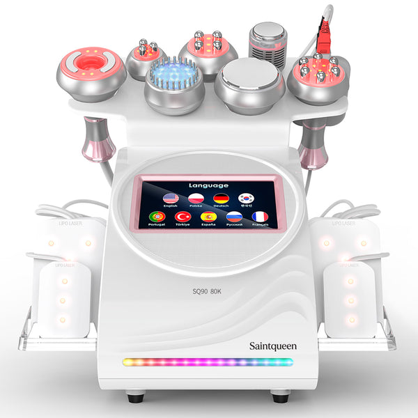 SQ90D Plus 9-i-1 80K kavitationsapparat med laser, RF og mikrostrøm