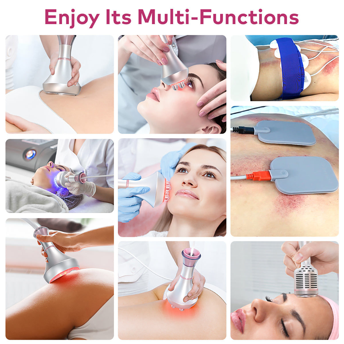 SQ90E Plus 9-i-1 80K kavitationsapparat med laser, EMS og RF
