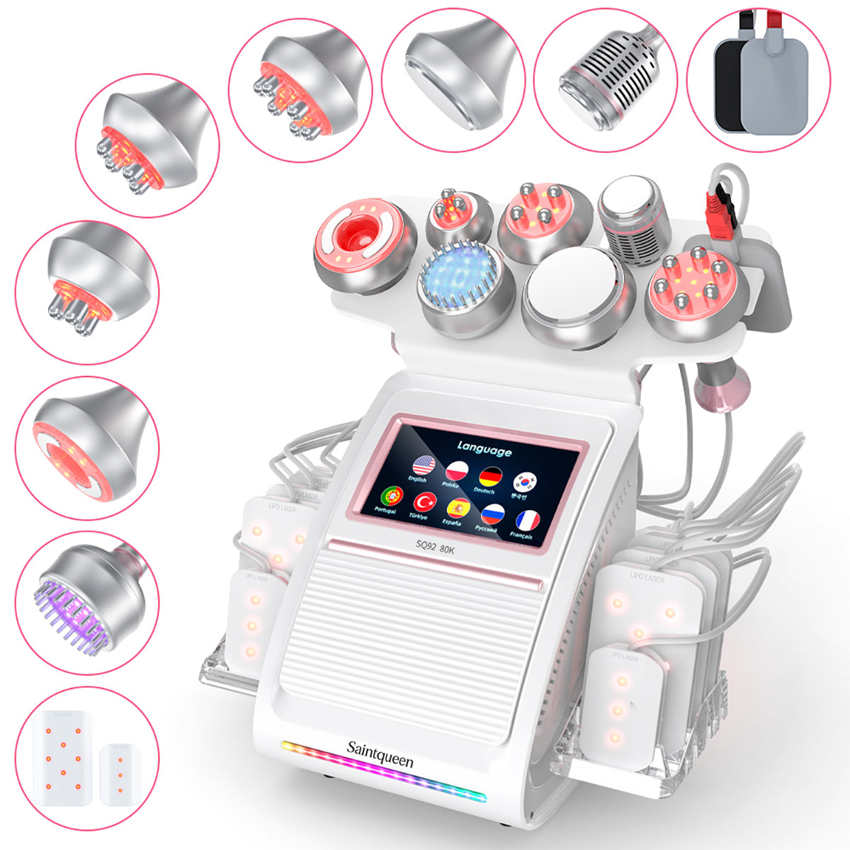 SQ92D Plus 9-i-1 80K kavitationsapparat med laser, RF og mikrostrøm Hovedbillede
