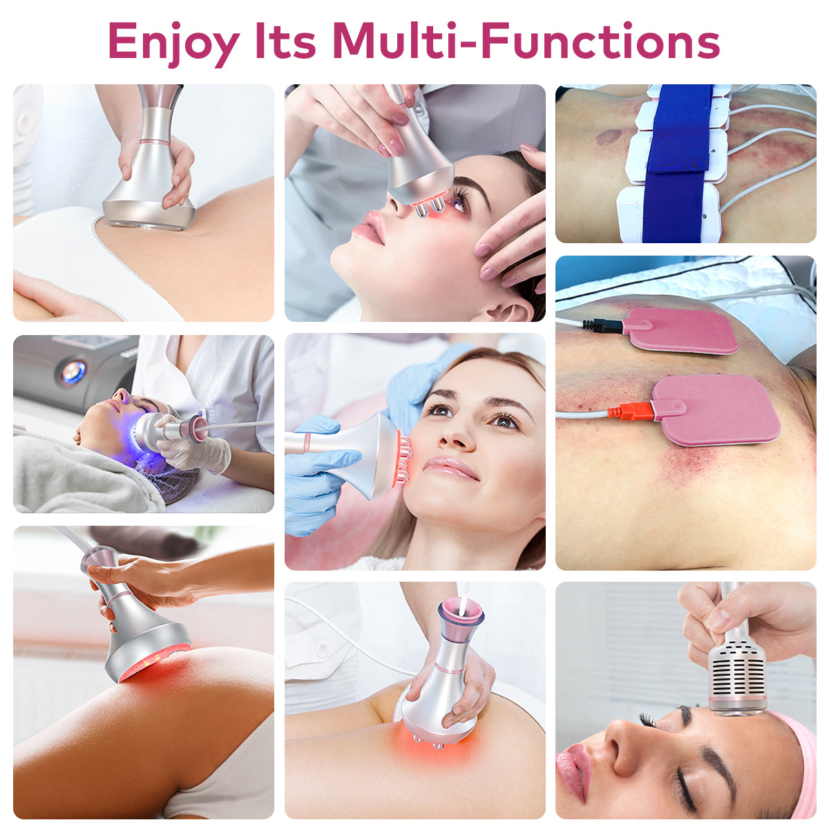 SQ121C Plus 9-i-1 80K kavitationsapparat med laser, EMS og LED