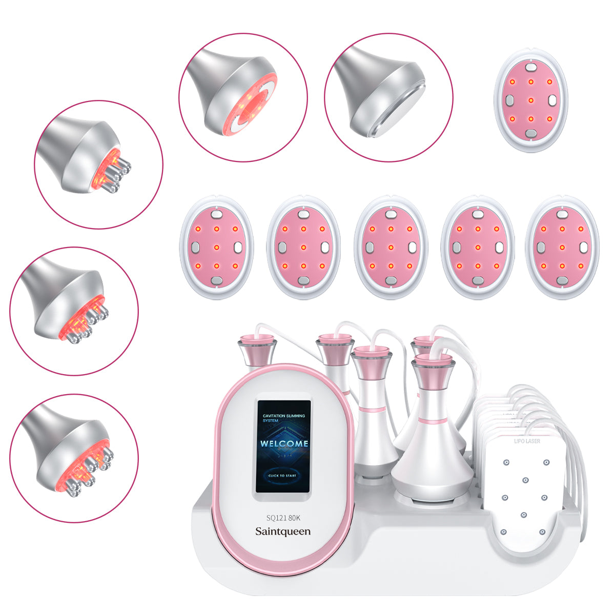SQ121B Pro 6-i-1 80K kavitationsapparat med laser, EMS, RF og vakuum Hovedbillede
