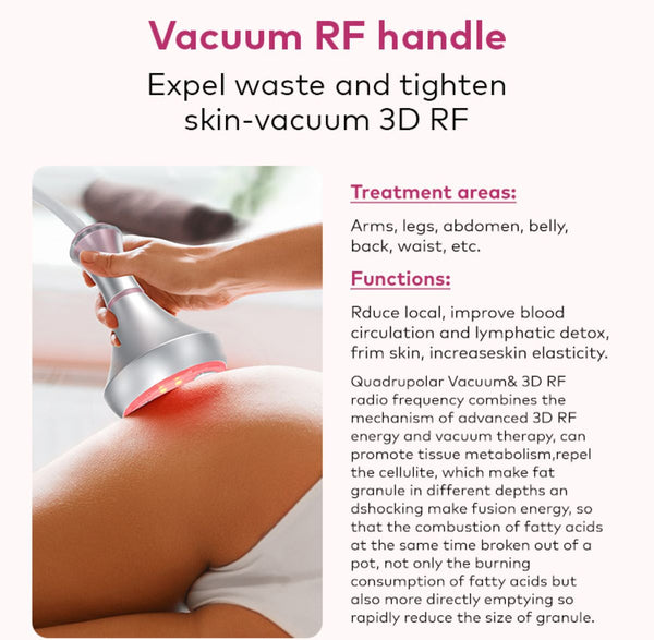 SQ121B Pro 6-i-1 80K kavitationsapparat med laser, EMS, RF og vakuum