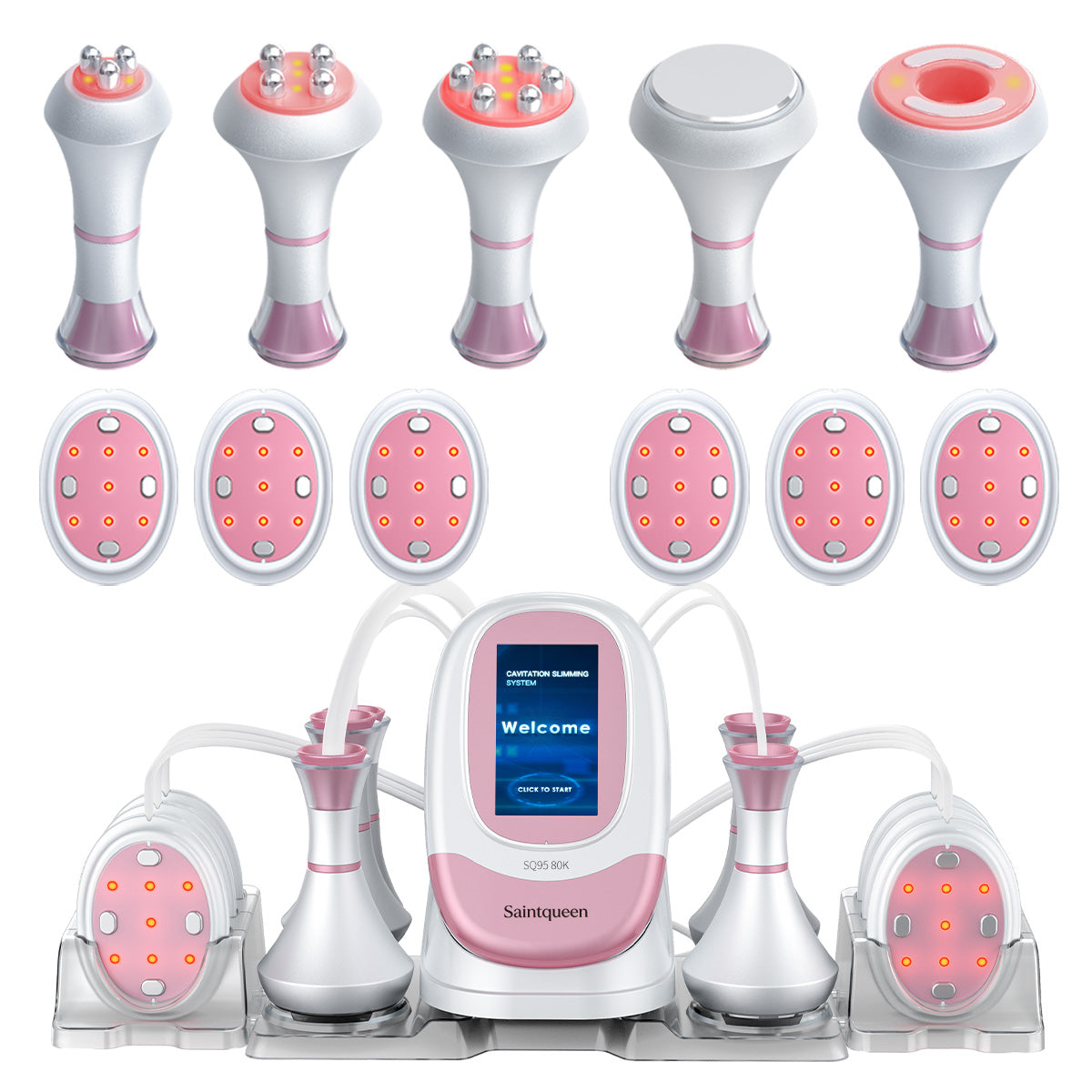 SQ95B Pro 6-i-1 80K kavitationsapparat med EMS, RF og vakuum