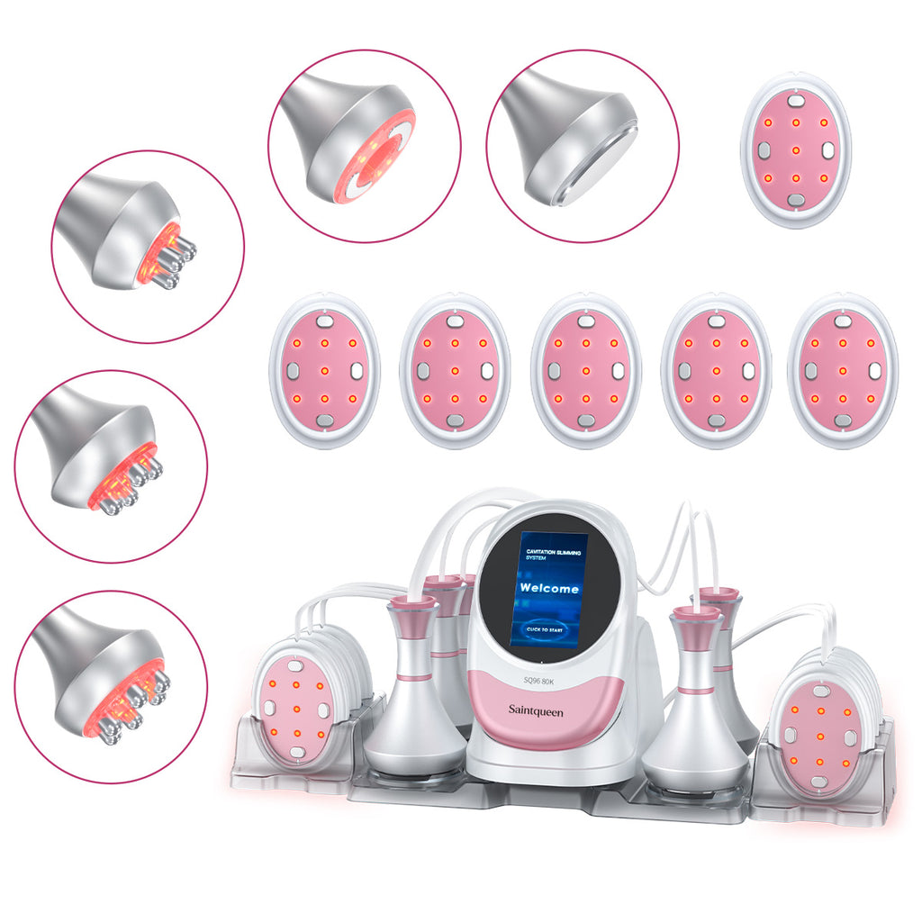 SQ96 Pro 6-i-1 80K-kavitationsapparat med ovale laserplader