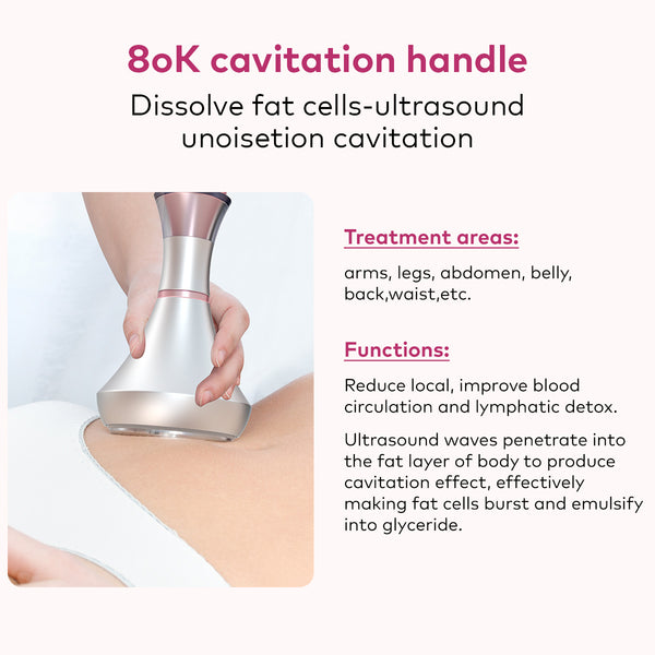 SQ96 Pro 6-i-1 80K-kavitationsapparat med ovale laserplader