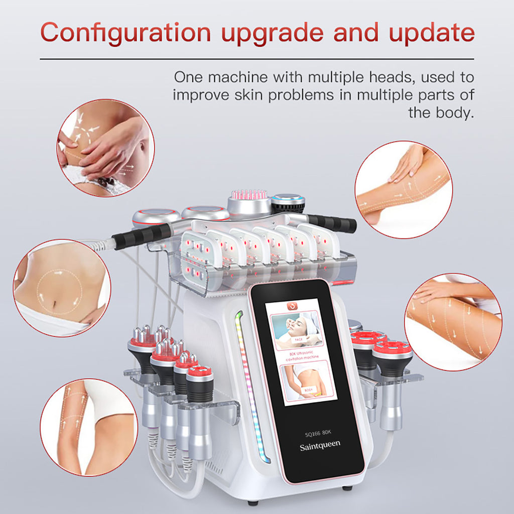 SQ166 Ultra 80K salonapparat med laserpuder, EMS, RF og vakuum