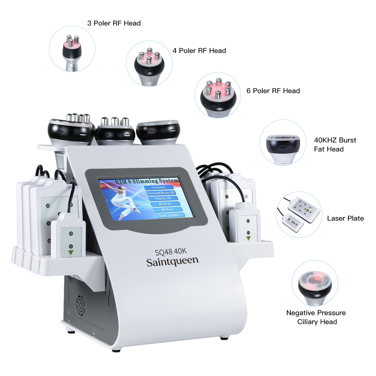 SQ48 Pro 6-i-1 40K-kavitationsapparat med laserplader