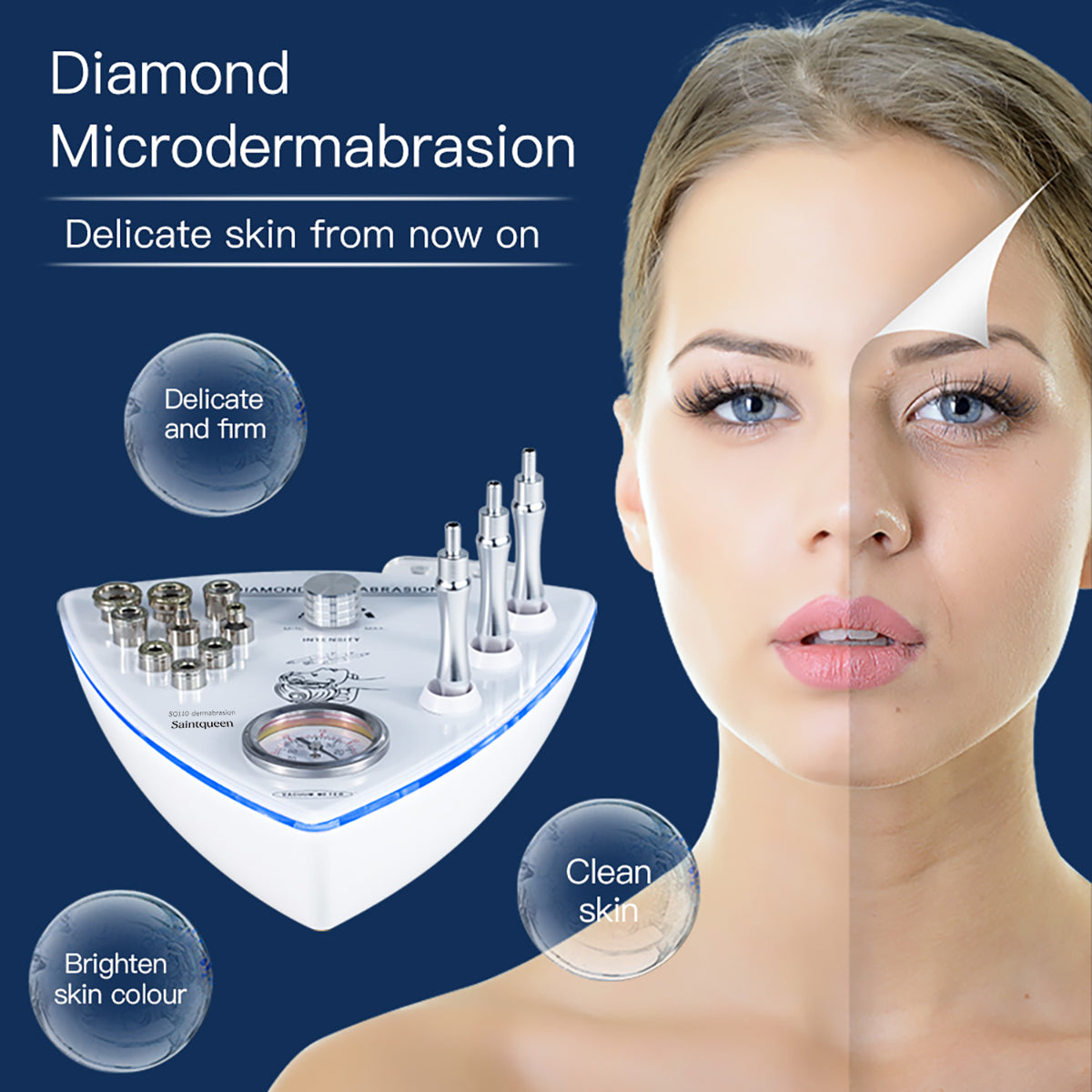 SQ110B diamantmikrodermabrasionsapparat med vakuummanometer