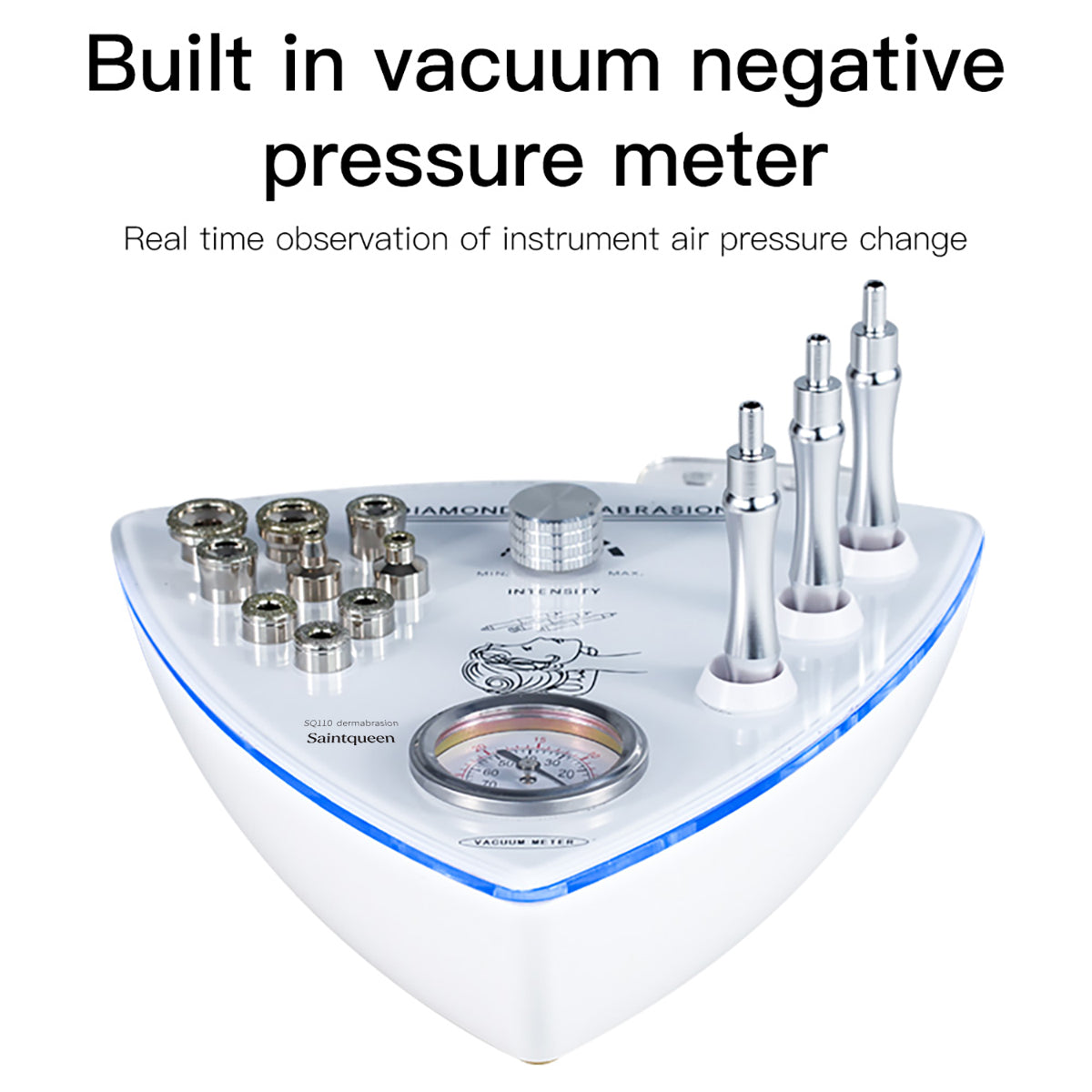 SQ110B diamantmikrodermabrasionsapparat med vakuummanometer