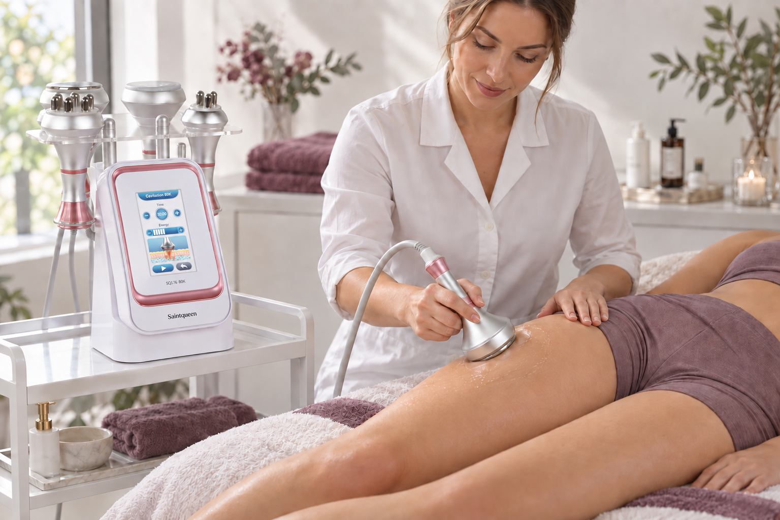 SQ176A Basic 4-i-1 80K kavitationsapparat med RF og vakuummassage Sekundært billede